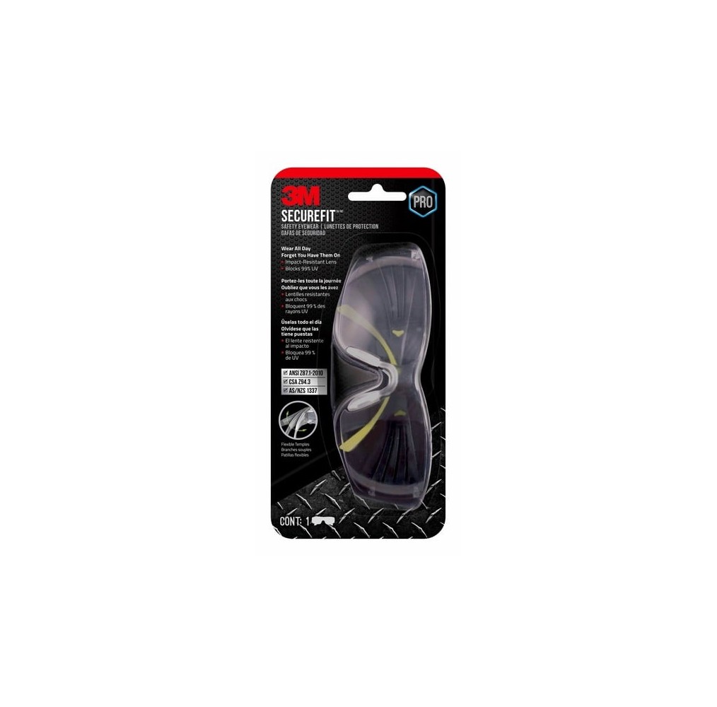 3M Lunettes Secure FIT Jaune