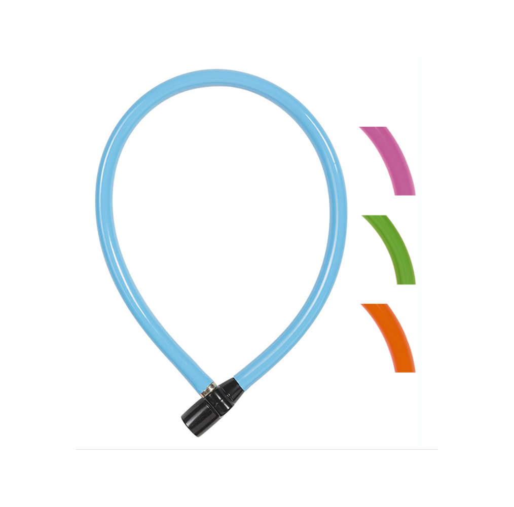 ABUS Antivol Cable Color 0M65X6MM – Fourni avec 2 Cles 4 Couleurs Asso