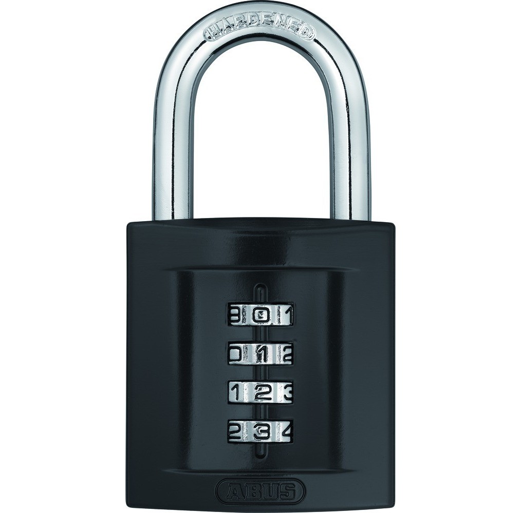 ABUS Cadenas 50MM Zamac Combi Noir Blis – 4 Chiffres Anse Blindee