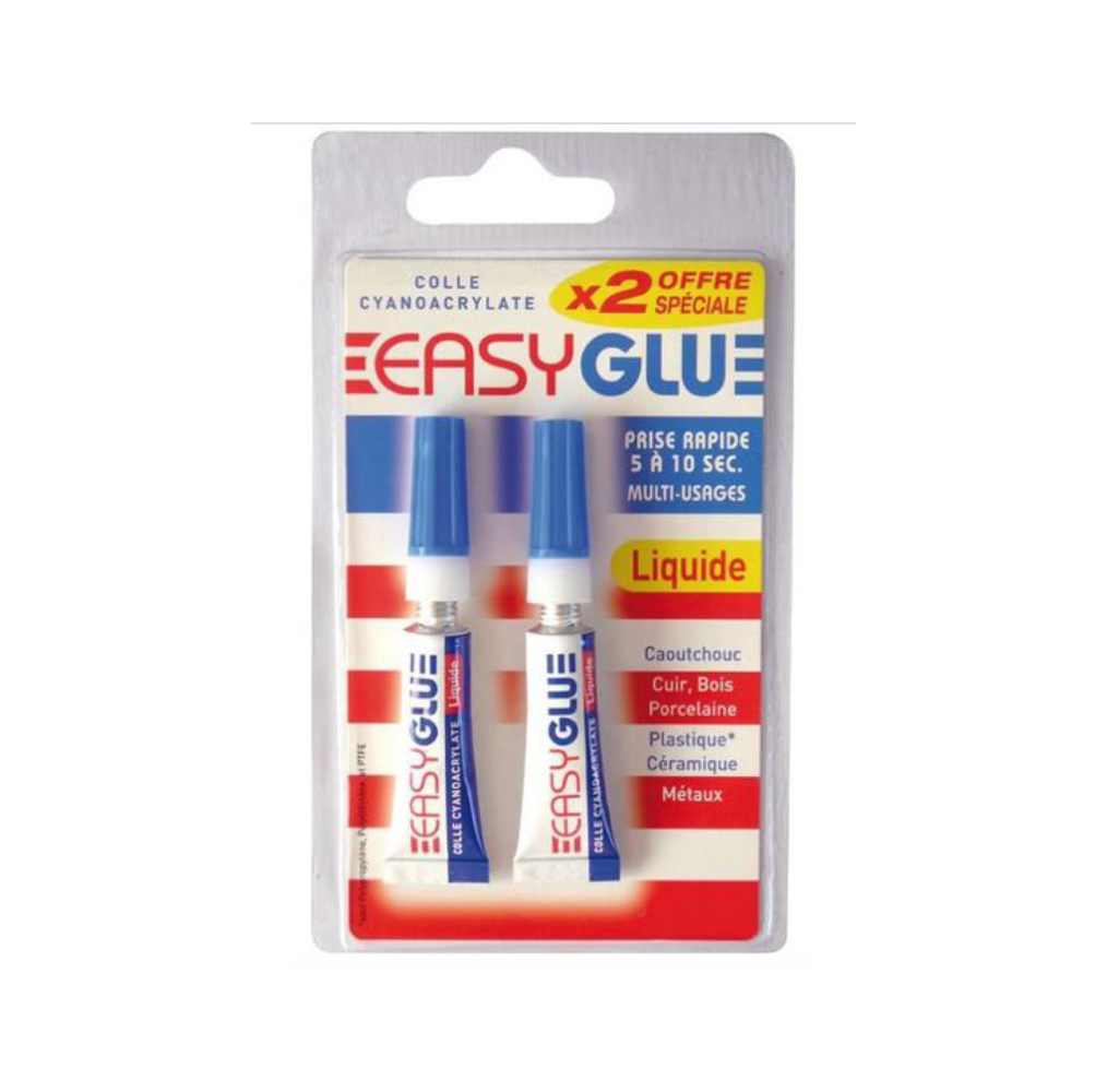 Easy Glue Colle instantanée lot de 2 tubes 3 g