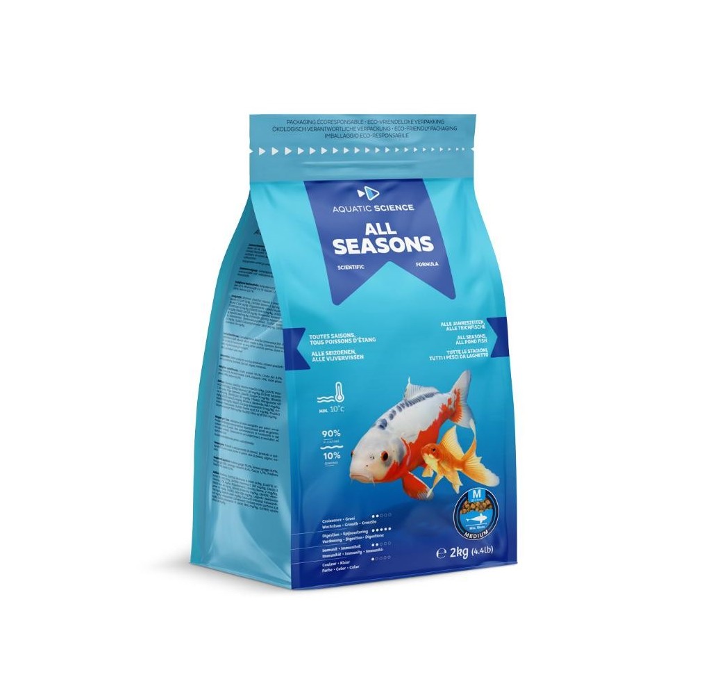 Aquatic Science All Seasons Medium 2 kg nourriture poissons de bassin