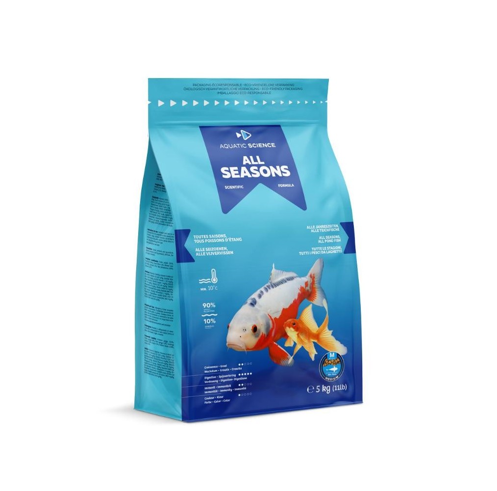 Aquatic Science All Seasons Medium 5 kg nourriture poissons de bassin