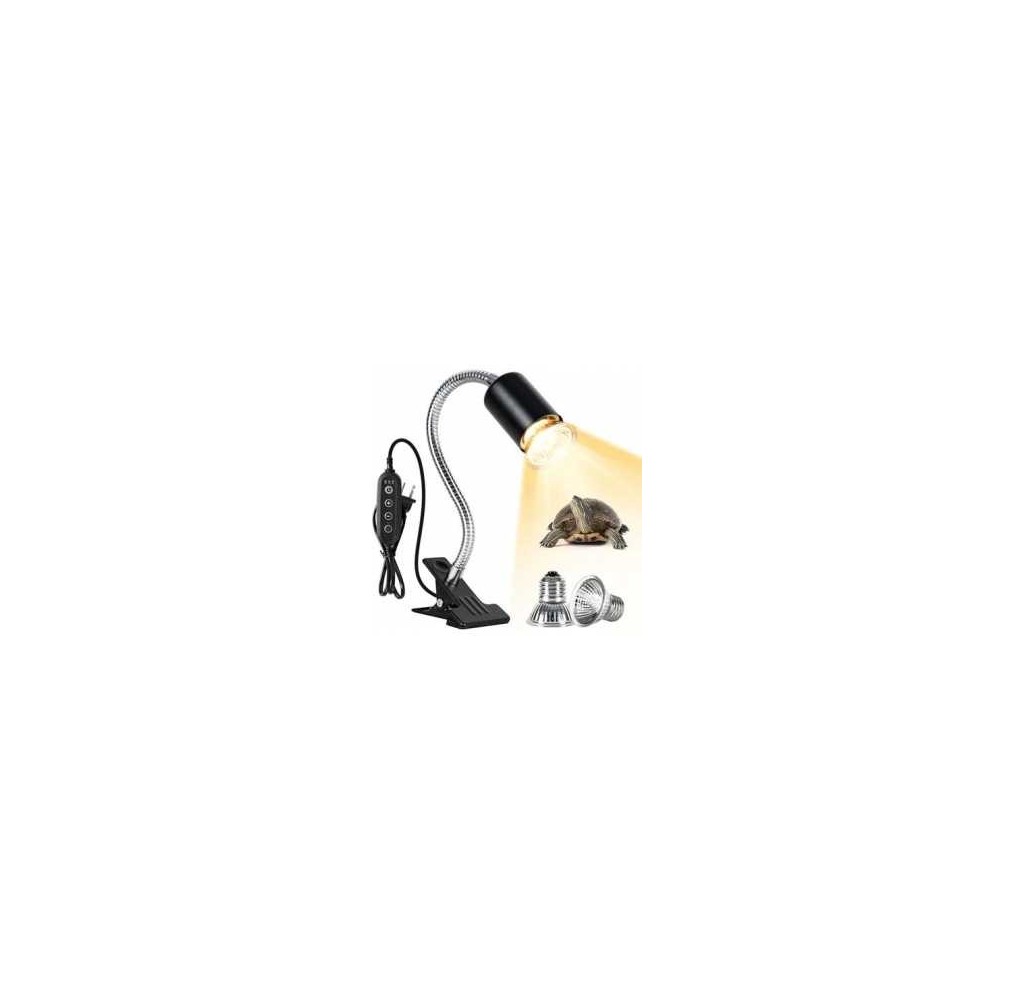 ReptiZoo Support dimmable pour ampoule E27 avec pince max 50 W