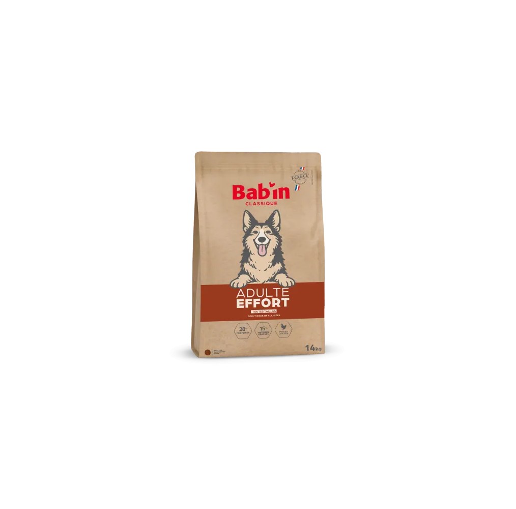 Bab'in Classique Effort Poulet 14 kg | Chien