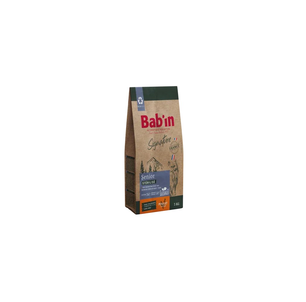 Bab'in Chat Senior Stérilisé Poulet 1,5 kg