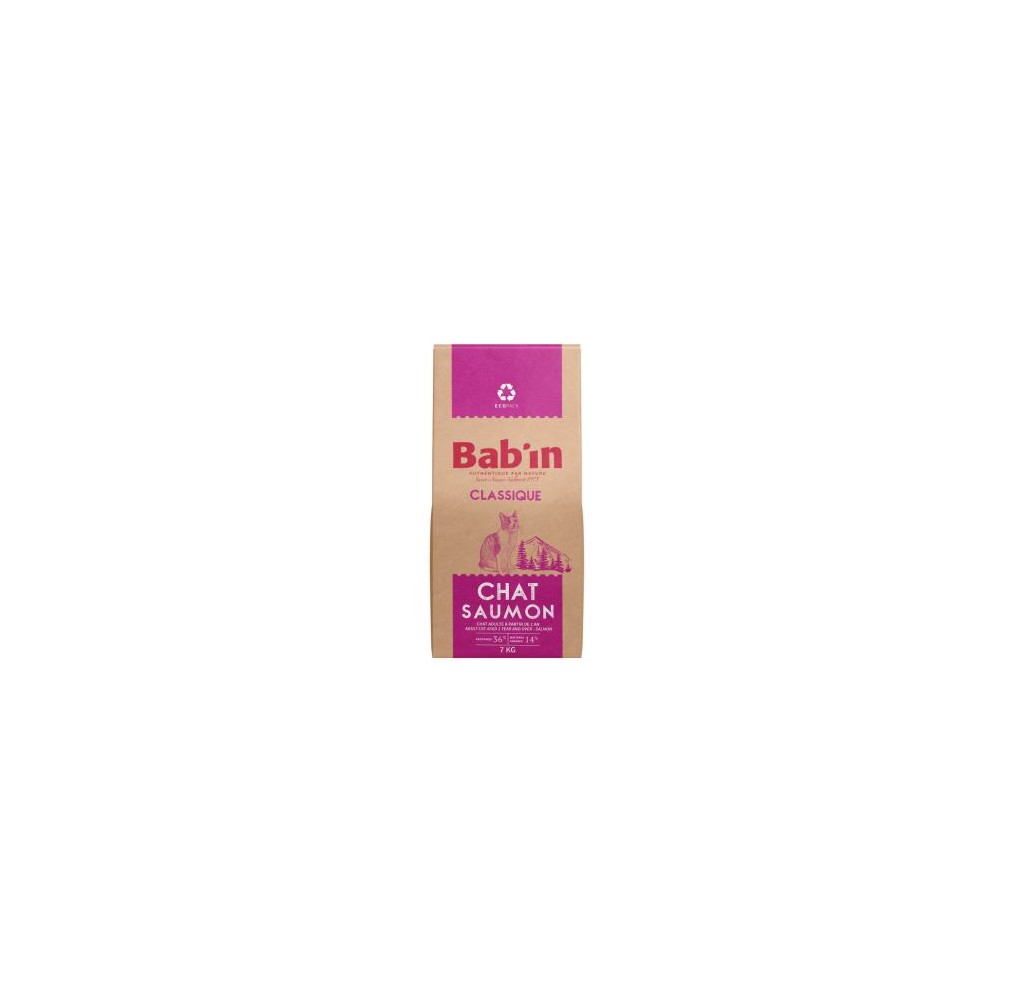 Bab'in Classique Chat Adulte Saumon 7 kg