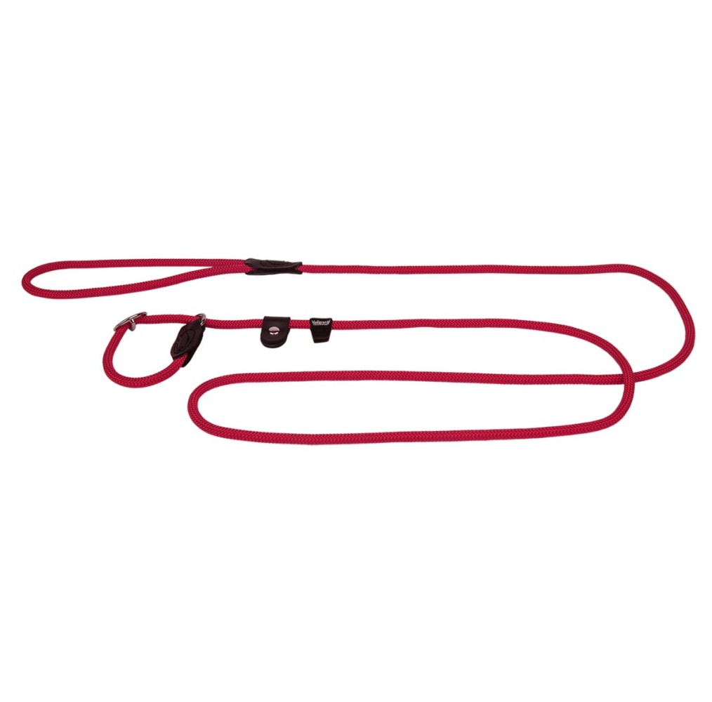 Laisse lasso chien Classic Nylon rouge 170 cm × 6 mm S | Vadigran