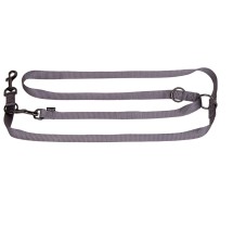 Laisse ajustable chien Classic Nylon taupe 200 cm × 20m | Vadigran