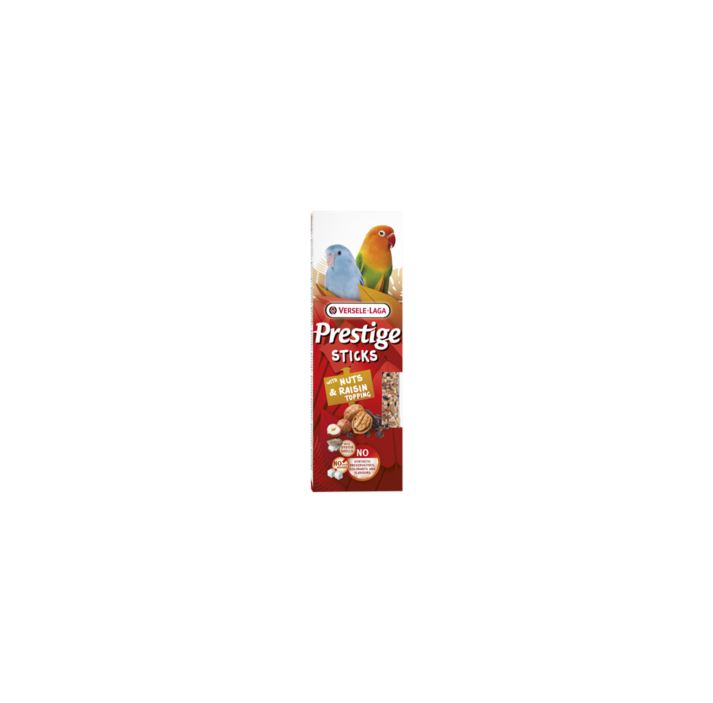 Prestige Sticks petits perroquets noix et raisins – 2 × 30 g