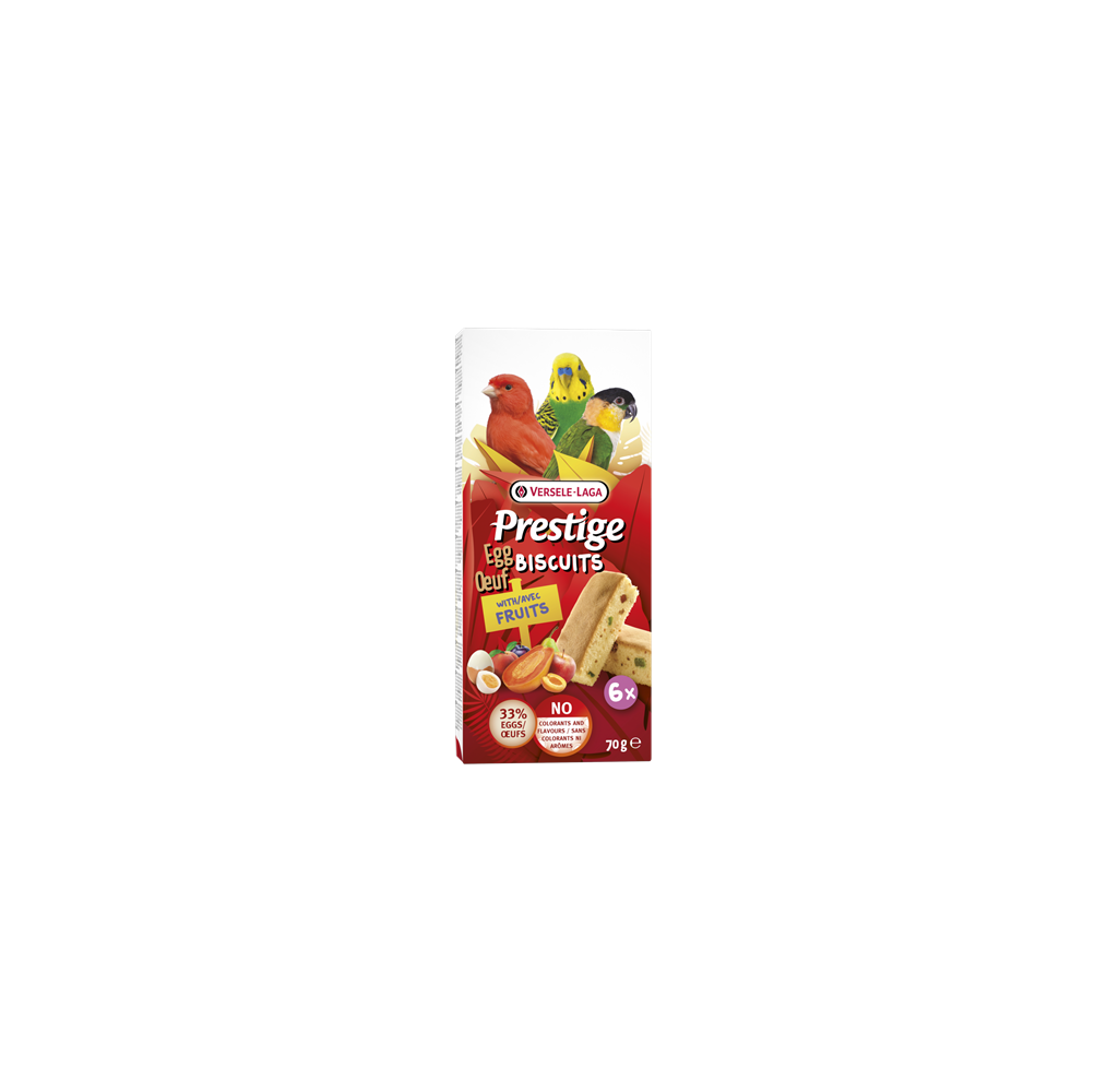Prestige Biscuits oiseaux aux fruits – 6 pièces, 70 g