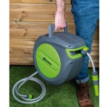 Dévidoir mural automatique Ribimex – 20 m Ø 12,5 mm – Kit complet jardin