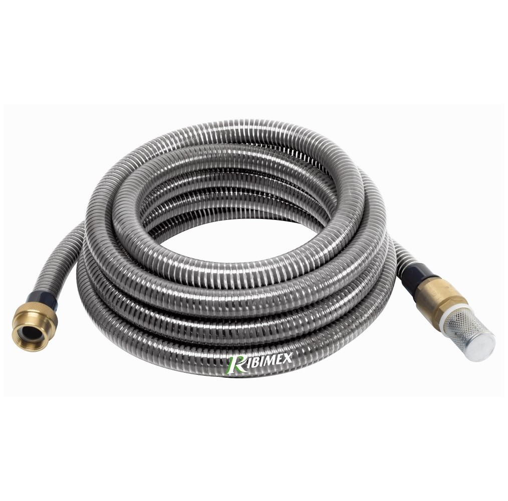 Kit d’aspiration Ribimex – 7 m – Ø 25 mm ou Ø 30 mm – Raccords laiton