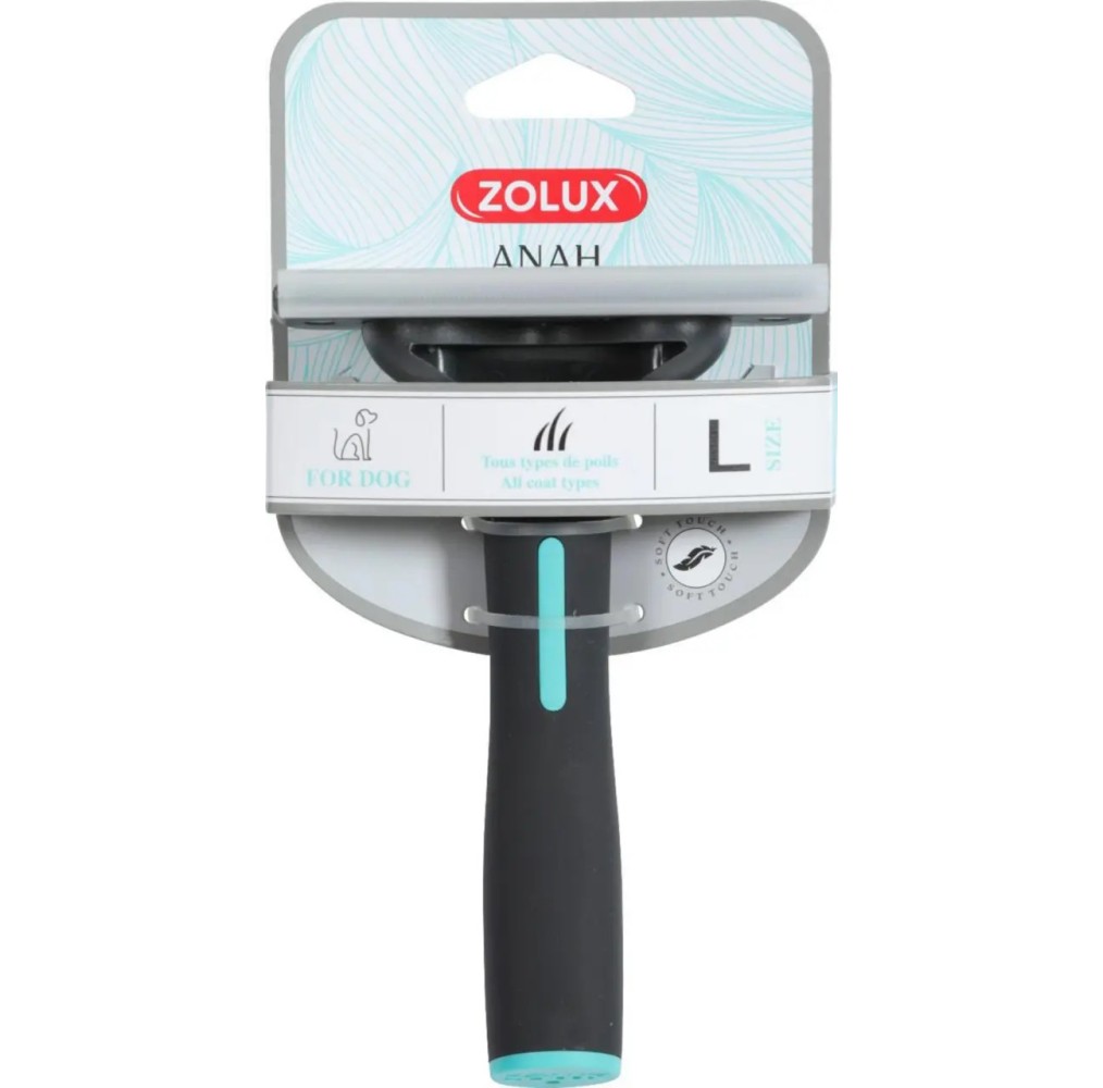 Brosse Slicker Double Flexible Zolux ANAH L – Toilettage doux et efficace