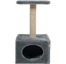 Arbre à Chat Solo Zolux Gris – 50 × 30 cm – Niche, Griffoir & Plateforme