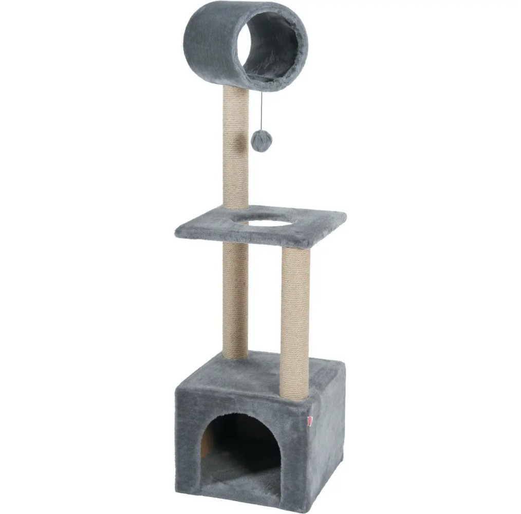 Arbre à Chat Zolux Trio Gris – Niche, Griffoirs et Plateformes pour Chats
