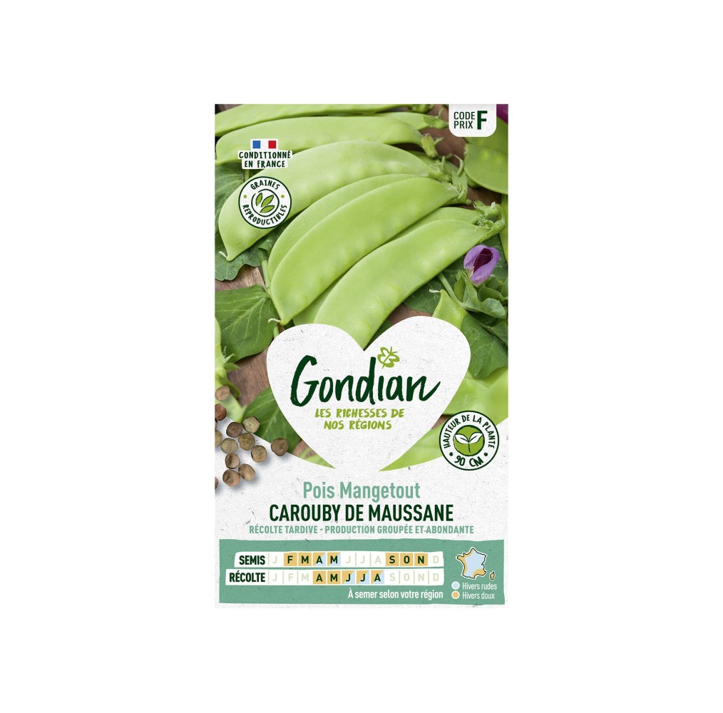 Pois Carouby de Maussane Gondian – Gousses longues, sachet 0,25 kg