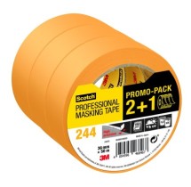 SCOTCH LOT 2+1 MASQUAGE JAUNE 50 m x 36 mm LOT REF 244T30M (LOT 2+1 GRATUITS)