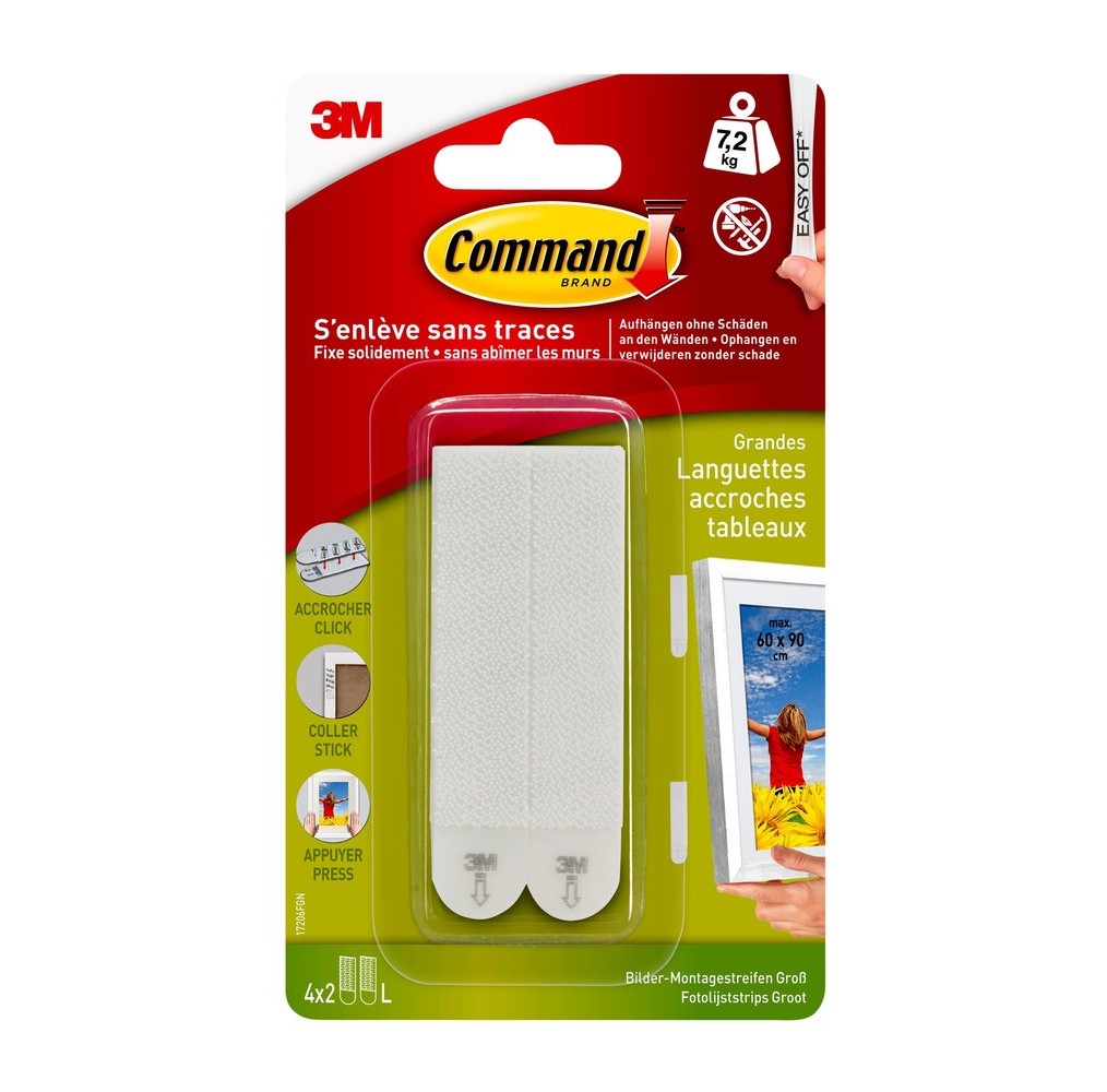 3M Languettes TAB déco blanc S – 4 PAIRES -R