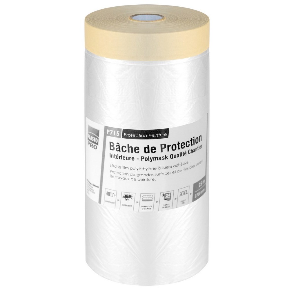 PLASTO P715 Bache - 550MMX33M 857987 – Bache Protection Interieur