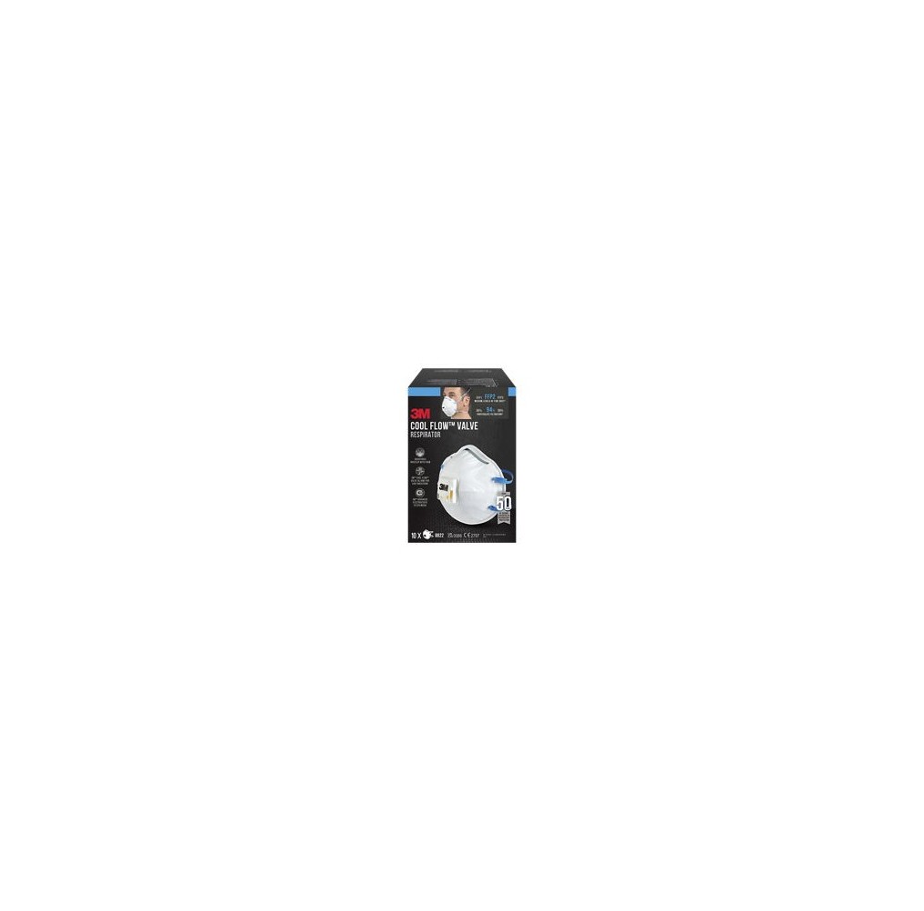 3M Masque Anti-poussieres Bt 10 – avec Valve 3M™ Cool Flow™